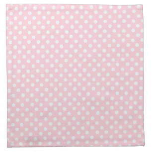 Pastel Pink polka dots Cloth Napkin