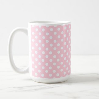 Pastel Pink  polka dots  