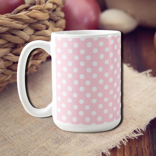 Pastel Pink  polka dots   Coffee Mug (Creator Uploaded)
