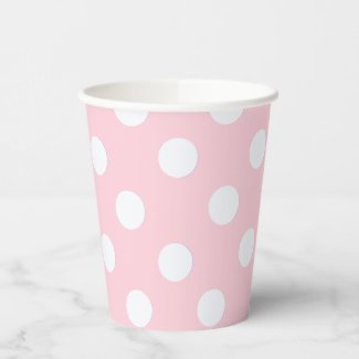 Pastel Pink  polka dots  