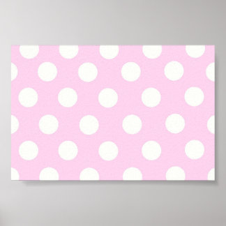 Pastel Pink Polka Dots Poster