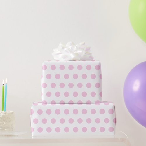 Pastel Pink Polka Dots Wrapping Paper