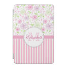 Pastel pink, purple, flowers, pink & white stripes iPad mini cover Pastel pink, purple, flowers, pink & white stripes iPad mini cover