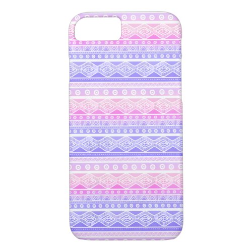 Pastel Pink Purple Girly Aztec iPhone 6 Case