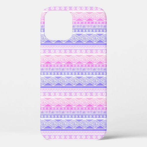 Pastel Pink Purple Girly Ombre iPhone 12 Case