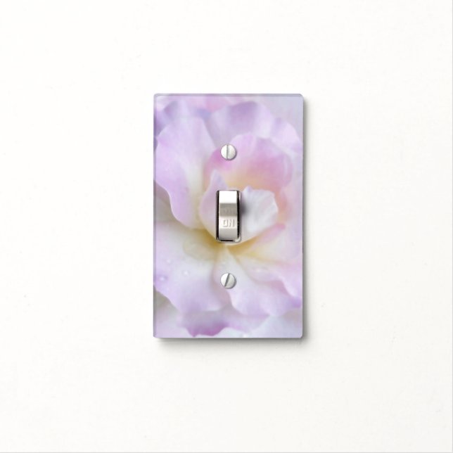 Pastel Pink Purple Rose Light Switch Cover (In Situ)