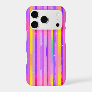 Pastel Pink Purple Stripe Pattern iPhone 17 Pro Case