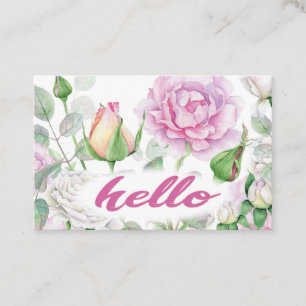 Pastel Pink Rose Business Card