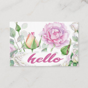 Pastel Pink Rose Business Card
