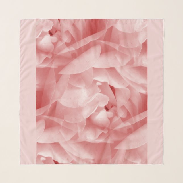 Pastel Pink Rose Scarf (Front (Horizontal))