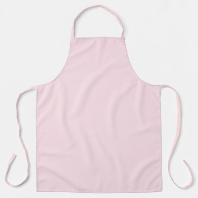Pastel Pink Rose Solid Color  Apron (Front)