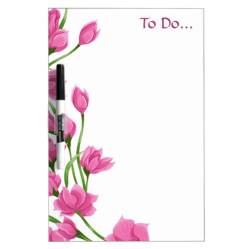 Pastel Pink Roses To Do Dry Erase Board