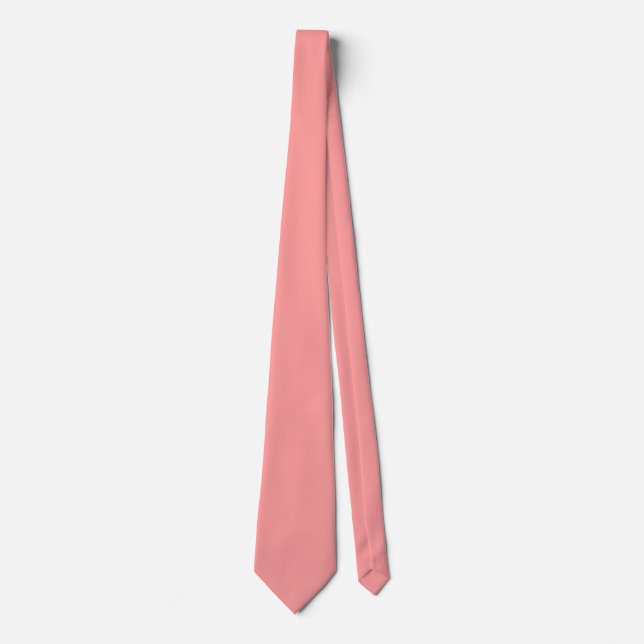 Pastel Pink Salmon Neck Tie (Front)