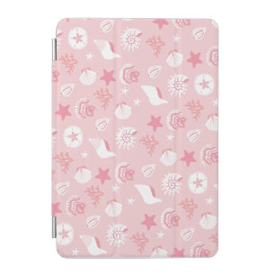 Pastel Pink Sea Shells and Coral Seamless Pattern iPad Mini Cover