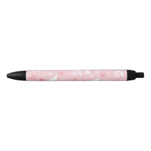 Pastel Pink Sea Shells and Coral Seamless Pattern Pen