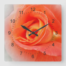 pastel pink shades square wall clock