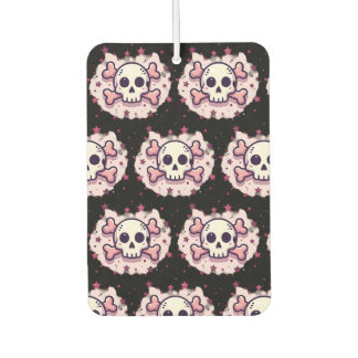 Pastel Pink Skull and Crossbones Air Freshener