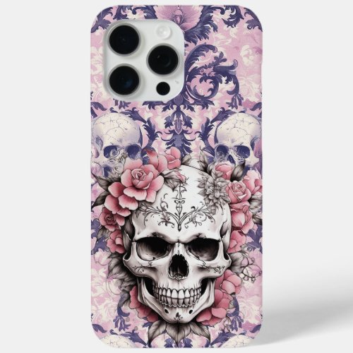 Pastel Pink Skull  iPhone 15 Pro Max Case
