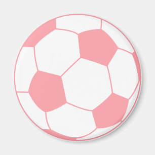 Pastel Pink soccer ball Magnet