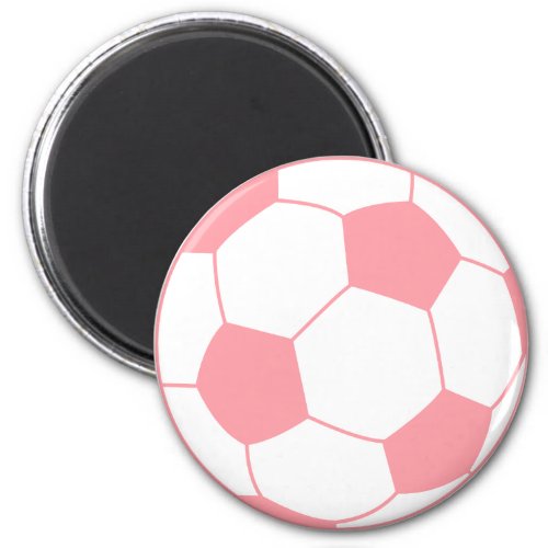 Pastel Pink soccer ball Magnet