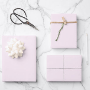 Pastel Pink Solid Color Wrapping Paper Sheets