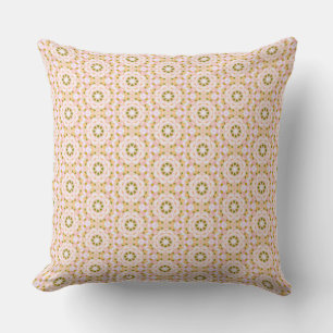 Pastel Pink Spring Green Star Dopamine Decor Girly Throw Pillow