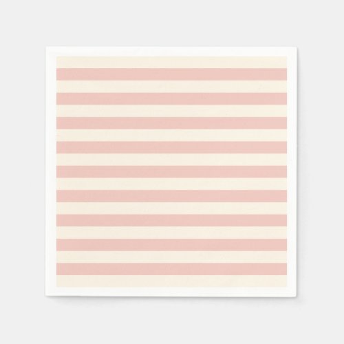 Pastel Pink Stripe Pattern Modern Minimalist Napkins