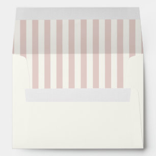 Pastel Pink Stripes Elegant Envelope