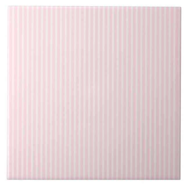 Pastel Pink Stripes. Tile (Front)