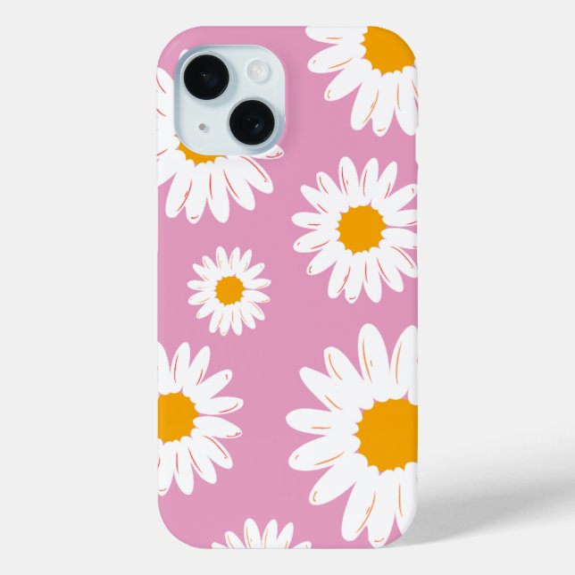 Pastel Pink Sunflower Phone Case - Cute Aesthetic  (Back)