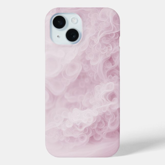 Pastel Pink Swirl Abstract Case-Mate iPhone Case (Back)