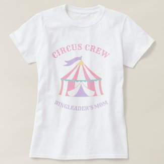 Pastel Pink Tent Circus Carnival Birthday T-Shirt