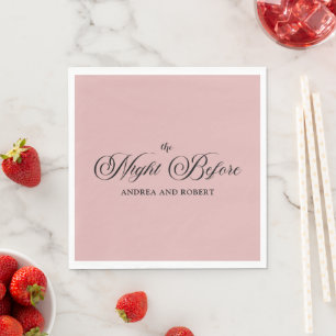 Pastel Pink The Night Before Wedding Napkins