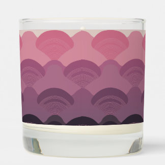 Pastel Pink to Purple Ombre Gradient Pattern Scented Candle