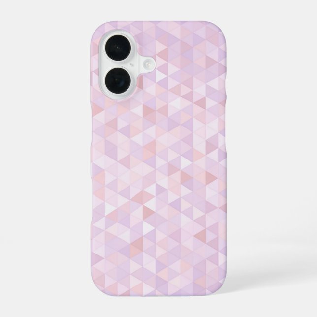 Pastel Pink Triangle Pattern iPhone Case (Back)