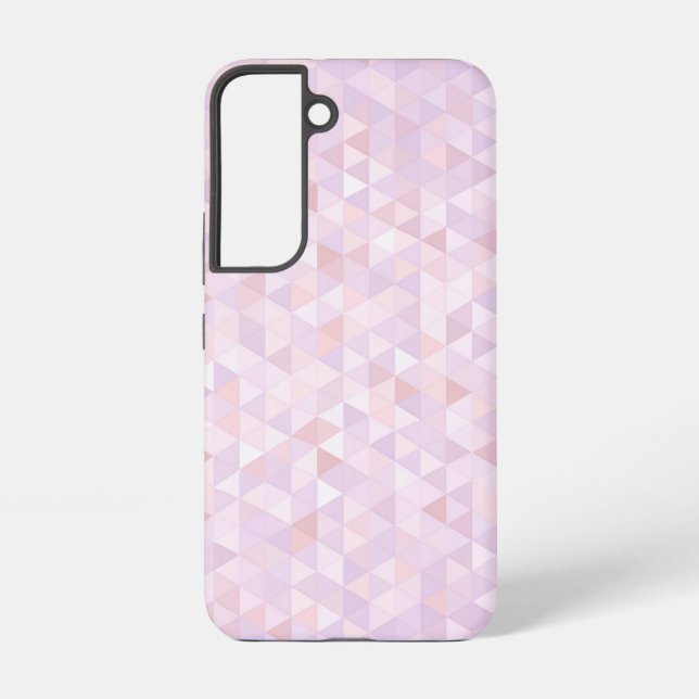 Pastel Pink Triangle Pattern Samsung Galaxy Case (Back)