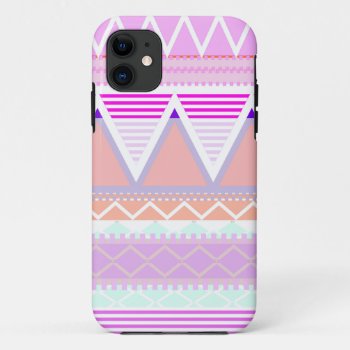 Pastel Pink Tribal Iphone 11 Case by OrganicSaturation at Zazzle