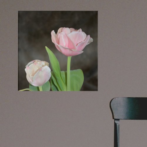 Pastel Pink Tulips Floral Botanical Photographic Acrylic Print