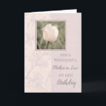 Pastel Pink Tulips Mother in Law Birthday Card<br><div class="desc">Birthday card for mother in law with soft and pretty pink tulip and thoughtful verse.</div>