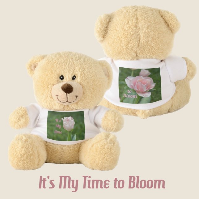 Pastel Pink Tulips Ready to Bloom Teddy Bear (Creator Uploaded)