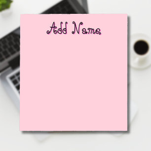 Pastel Pink Unique Personalized Teacher Gifts Notepad