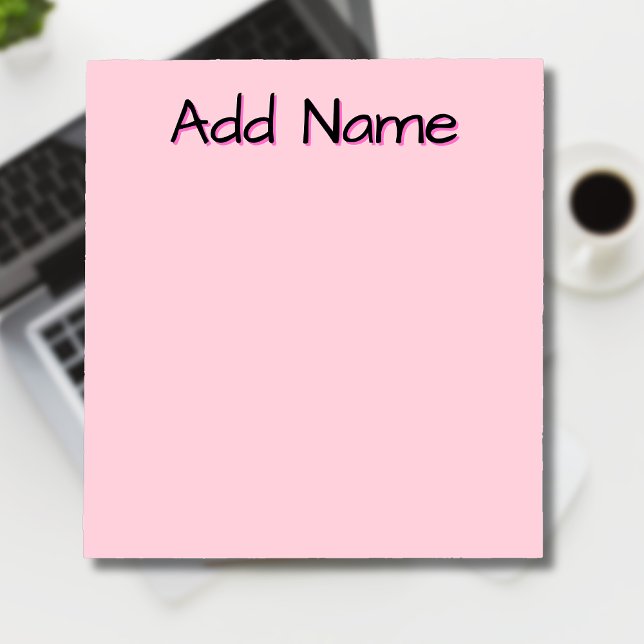 Pastel Pink Unique Personalized Teacher Gifts Notepad (Creator Uploaded)