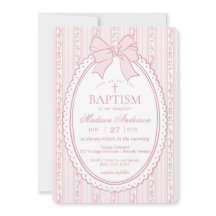 Pastel Pink Vintage Fancy Floral Baptism