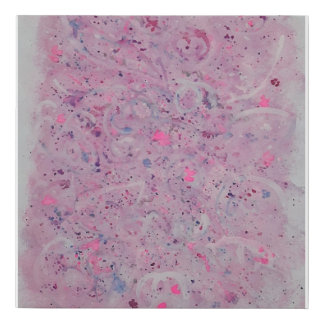 Pastel Pink Watercolor Abstract Faux Canvas Print