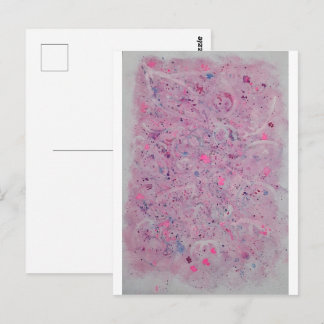 Pastel Pink Watercolor Abstract Postcard