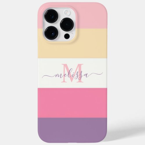 Pastel Pink White Yellow Purple Color Block  Case_Mate iPhone 14 Pro Max Case