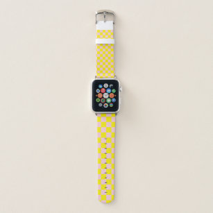 Pastel Pink Yellow Checkered Checkerboard Vintage Apple Watch Band