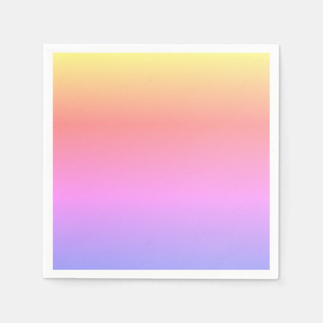 Pastel Pink Yellow Purple Ombré 4Sabrina Napkins (Front)