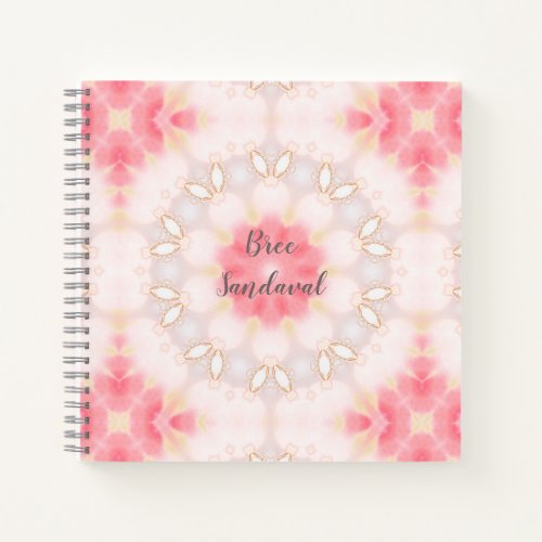 Pastel Pink Yellow Stained Glass Cathedral Notebook