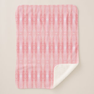 Pastel Pinks On White Sherpa Blanket